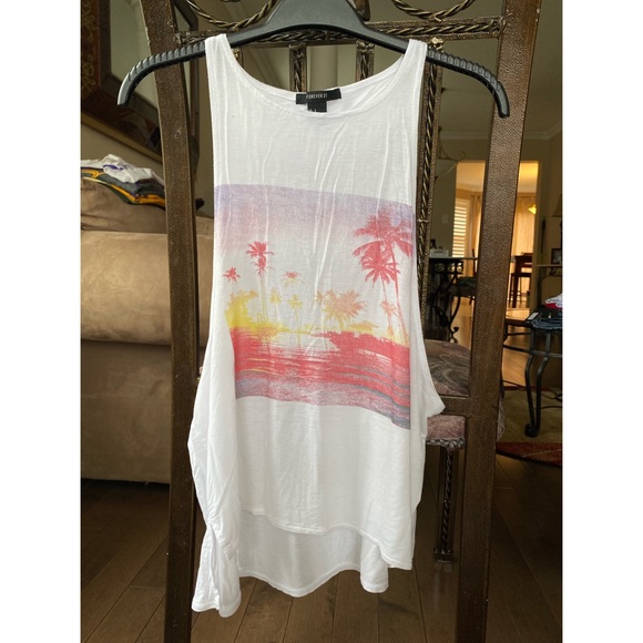 Forever 21 Beach Sunset Graphic Tank Top - Picture 2 of 3